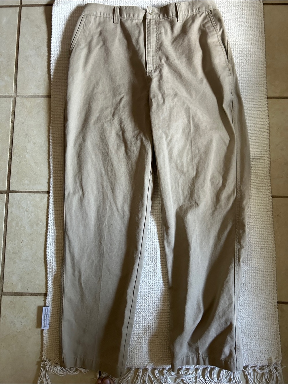 David Taylor Khaki Straight-Leg Chinos